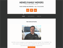 Tablet Screenshot of hewesfamilymovers.com
